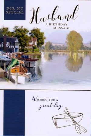 For my special husband, a birthday message: Wishing you a great day!