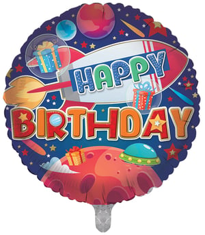 A balloon that says "Happy Birthday" on it.