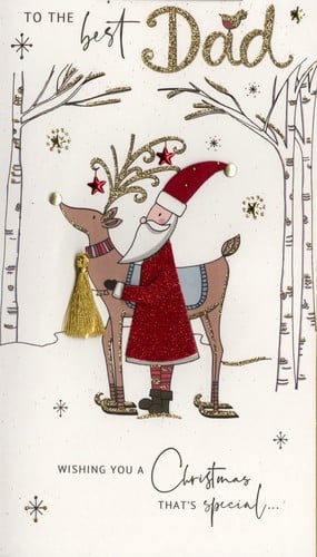 A Christmas card for the best dad, wishing you a Christmas that's special.
