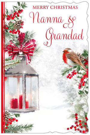 A Merry Christmas card for Nanna and Grandad.