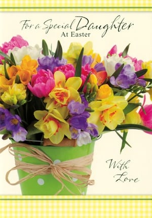 A greeting card for an special daughter at Easter.