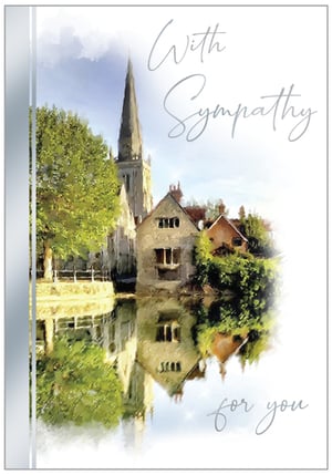 A card that says "With sympathy for you."