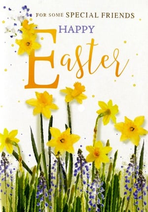 A card that says "Happy Easter" for some special friends.