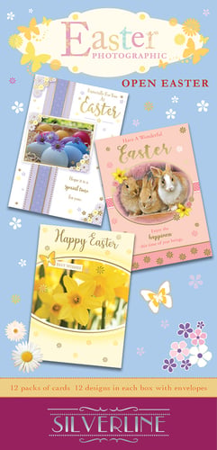 A box of Easter photographic cards by Silverline.