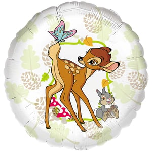 a balloon with a deer and a butterfly on it