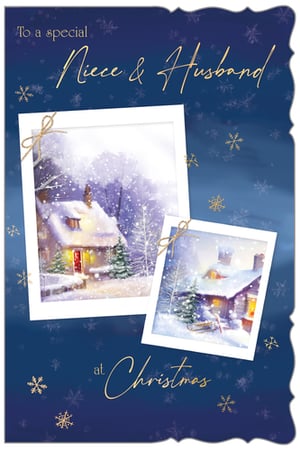 a christmas card for a special niece and husband