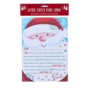 a letter reply from santa includes 2 letters and 2 envelopes