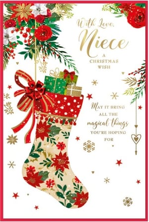 a christmas card for a niece that says may it bring all the magical things you 're hoping for