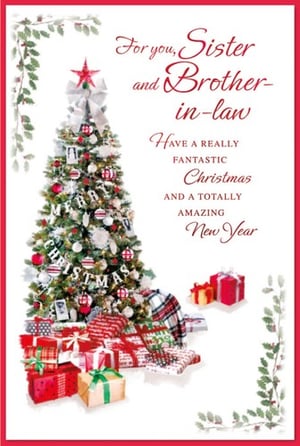 a christmas card for a sister and brother in law