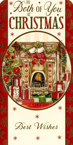 a christmas card that says to both of you at christmas