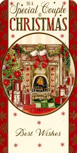 a christmas card that says to a special couple at christmas