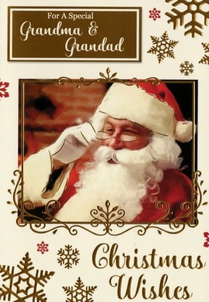 a christmas card for a special grandma and grandad