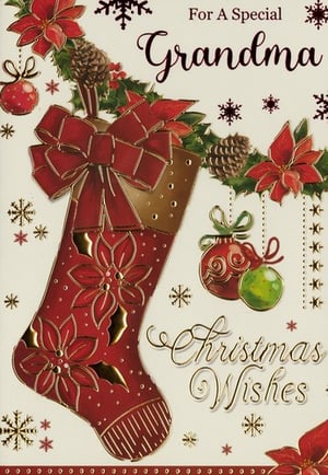 a christmas card for a special grandma