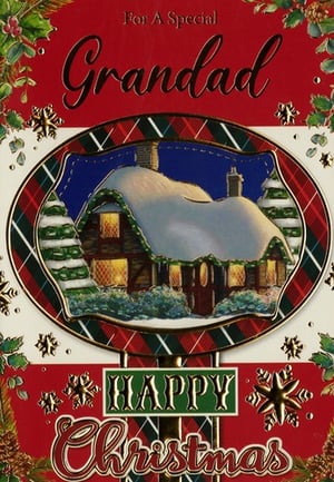 a christmas card for grandad that says happy christmas