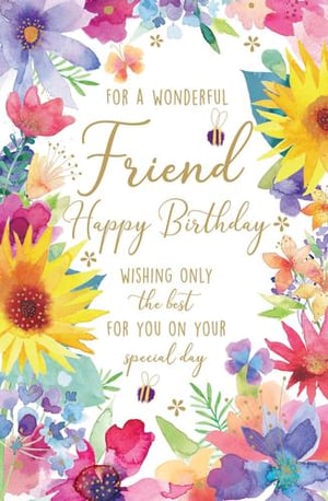 for a wonderful friend happy birthday wishing only the best for you on your special day .
