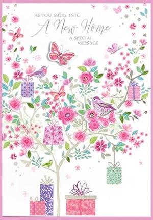 a greeting card that says `` as you move into a new home a special message ''