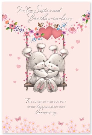 A greeting card for a sister and brother-in-law.