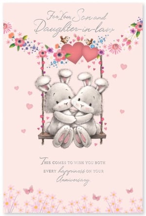 A greeting card for a son and daughter-in-law.