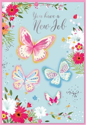 a greeting card that says you have a new job