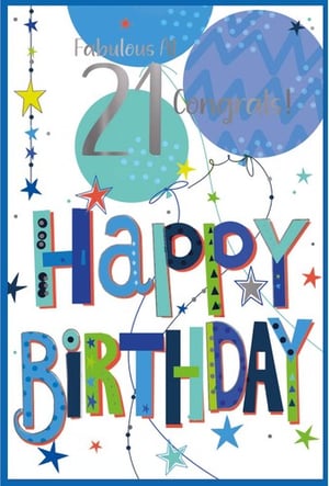a happy birthday card for a 21st birthday