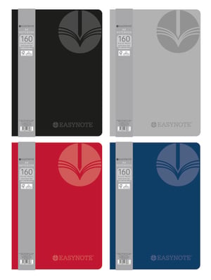 four easynote notebooks are shown in different colors