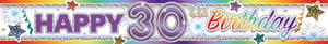 a banner that says happy 30th birthday on it