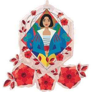a balloon with a picture of snow white on it