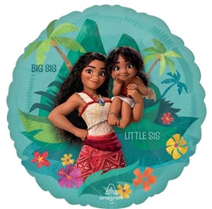 a balloon that says big sis and little sis on it