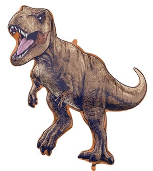 a balloon in the shape of a dinosaur with its mouth open