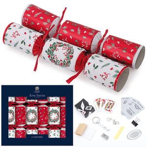 a box of tom smith crackers with a christmas theme
