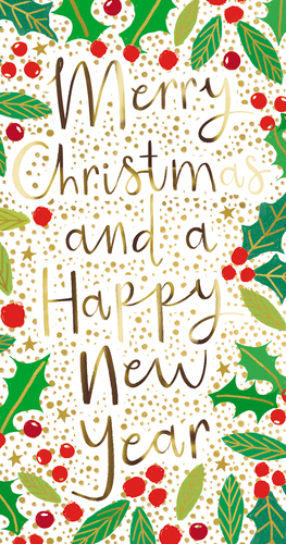 a christmas card that says merry christmas and a happy new year