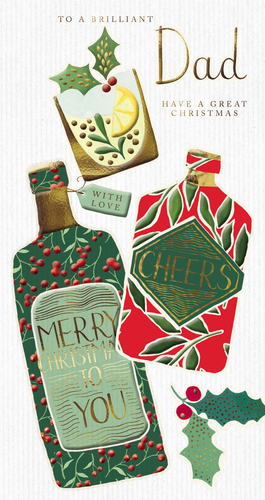 a christmas card for a dad that says merry christmas to you