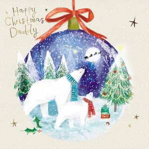 a christmas card that says happy christmas daddy
