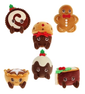 a gingerbread man and a cupcake are sitting next to each other