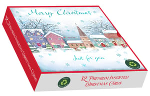 a box of 12 premium inserted christmas cards