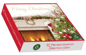 a box of 12 premium inserted christmas cards