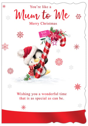 a christmas card that says you 're like a mum to me