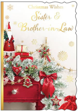 a christmas card for a sister and brother in law
