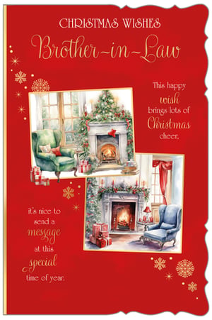 a red christmas card for a brother-in-law