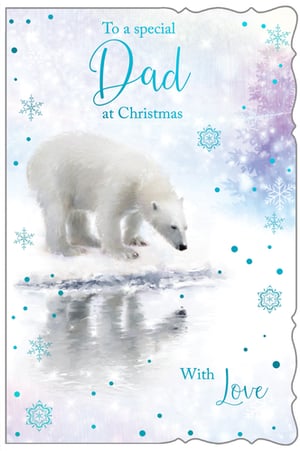 a christmas card that says to a special dad at christmas