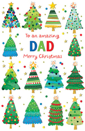 a christmas card that says to an amazing dad merry christmas