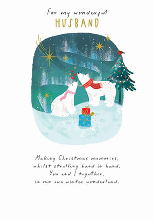a christmas card for a wonderful husband