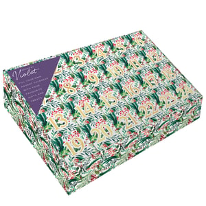 a box that has the word violet on it