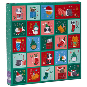 a christmas advent calendar with cats on it