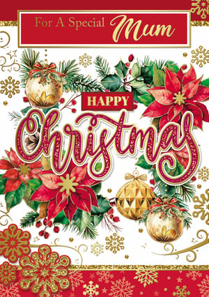 a christmas card that says for a special mum happy christmas