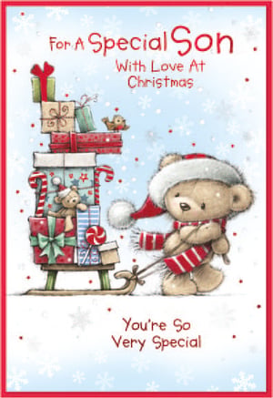 a christmas card for a special son with love at christmas