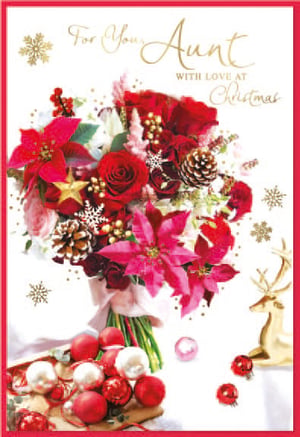 a christmas card that says for your aunt with love at christmas