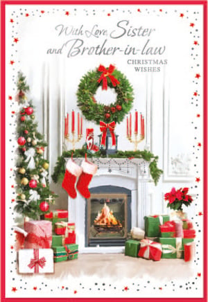 a christmas card for a sister and brother in law