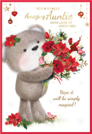 a christmas card for a really amazing auntie with love at christmas