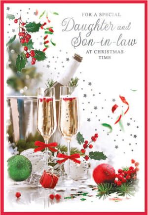 a christmas card for a special daughter and son-in-law